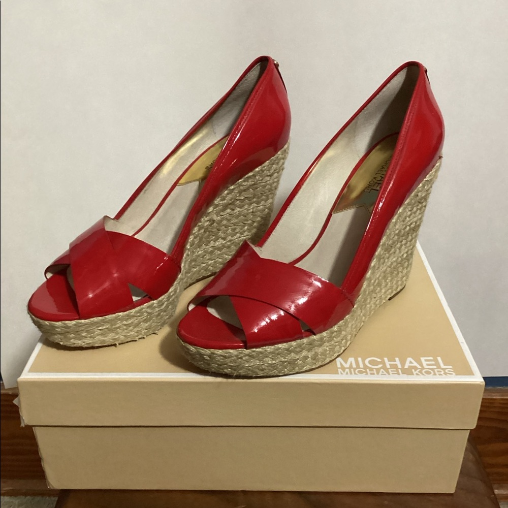 Michael Kors Open Toe Sandal Wedge SZ 9.5